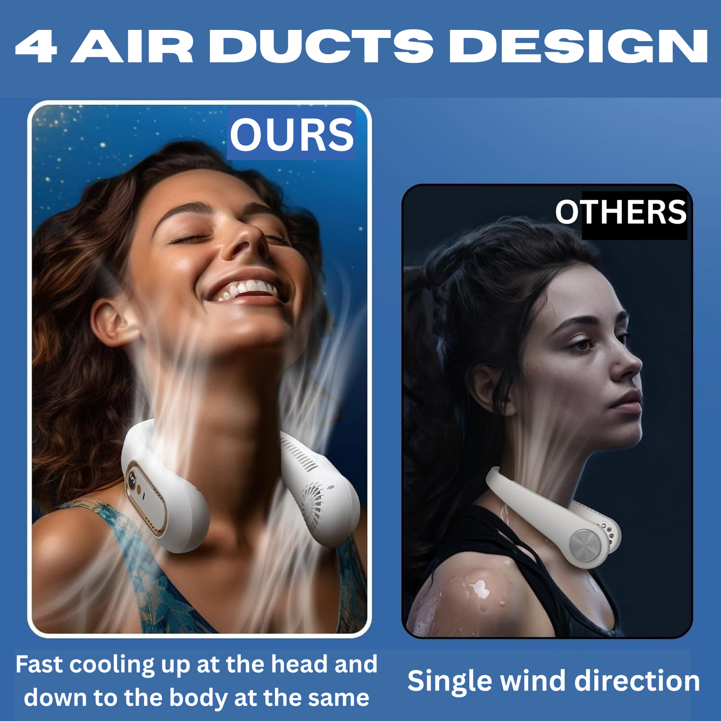 NeckBreeze™ | Portable Neck Fan | Relieves Neck & Back Pain by 92% in 7 Days!
