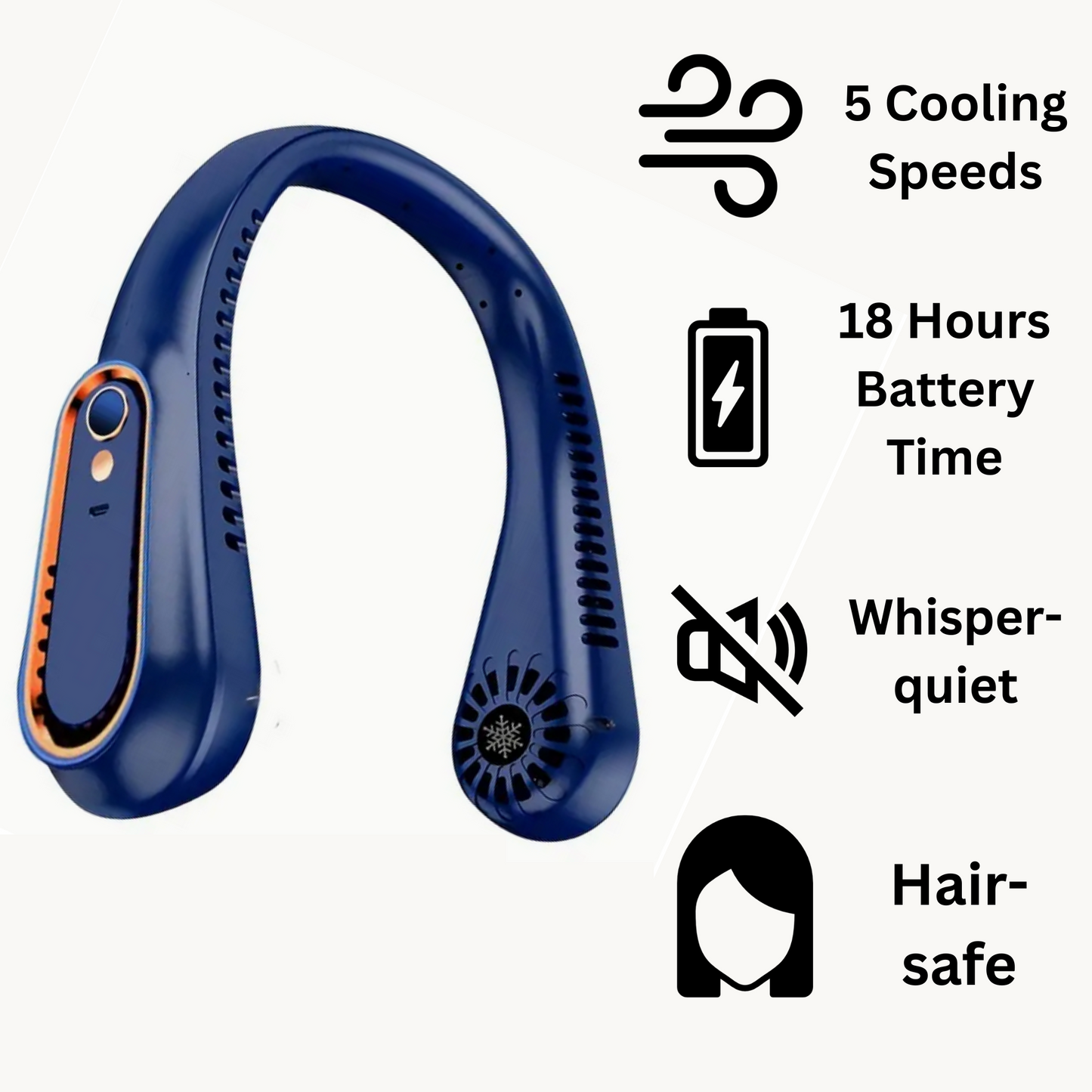 NeckBreeze™ | Portable Neck Fan | Relieves Neck & Back Pain by 92% in 7 Days!